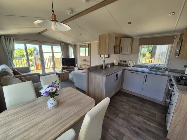 Manor kitchen and living room 2