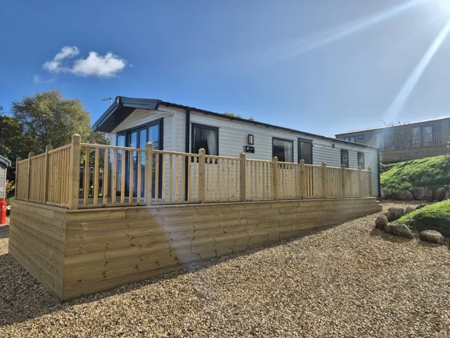 Manor side view caravan with decking2